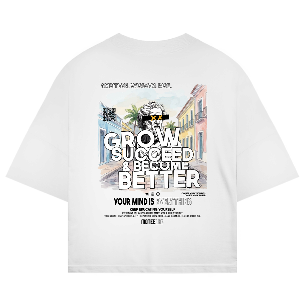 Grow & Succeed Oversize T-Shirt White