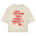 Slow Mornings Oversize T-Shirt Beige