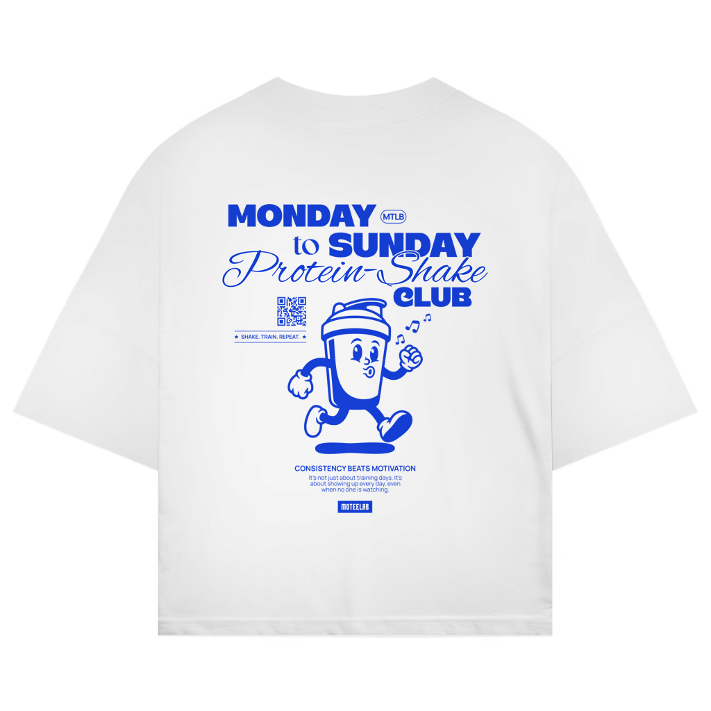Proteinshake Club Oversize T-Shirt White
