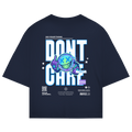 Dont Care Oversize T-Shirt Navy