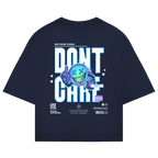 Dont Care Oversize T-Shirt Navy