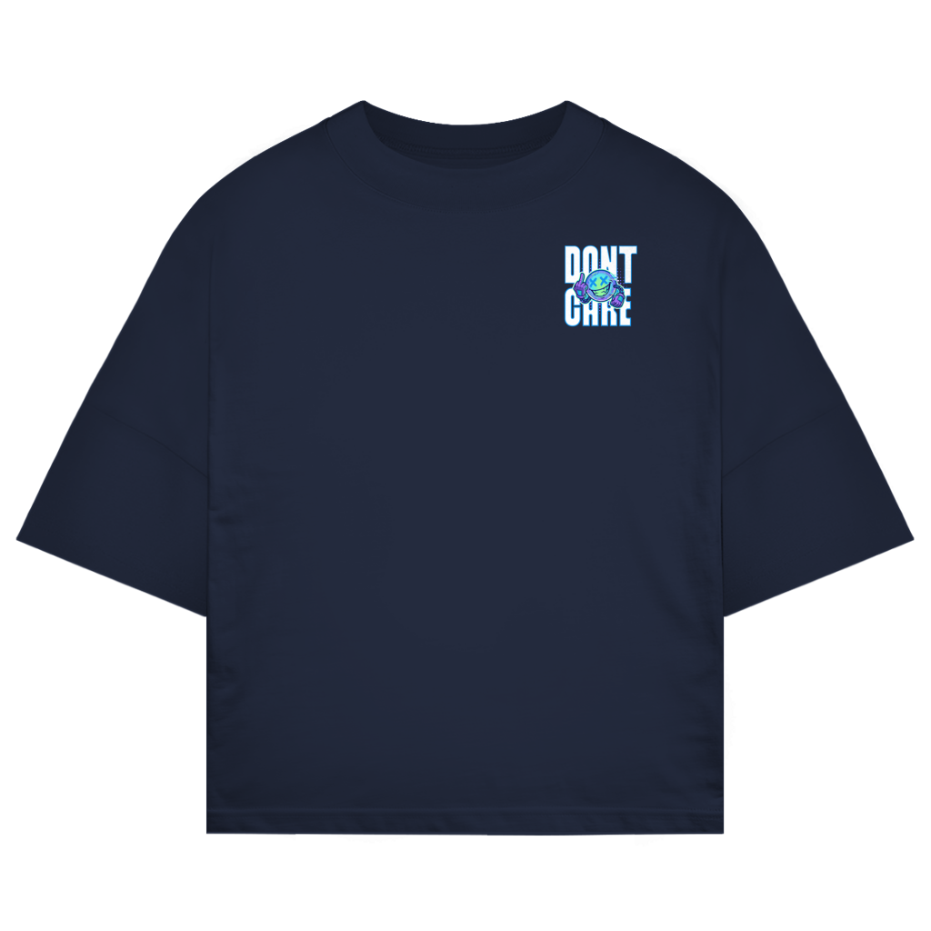 Dont Care Oversize T-Shirt Navy