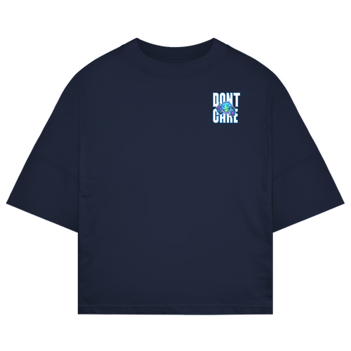 Dont Care Oversize T-Shirt Navy