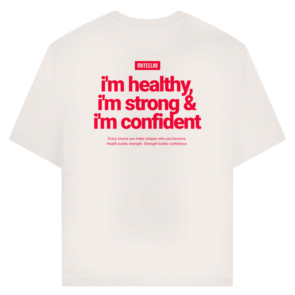 Healthy Strong Confident Signature T-Shirt Vintage White
