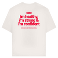Healthy Strong Confident Signature T-Shirt Vintage White
