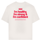 Healthy Strong Confident Signature T-Shirt Vintage White
