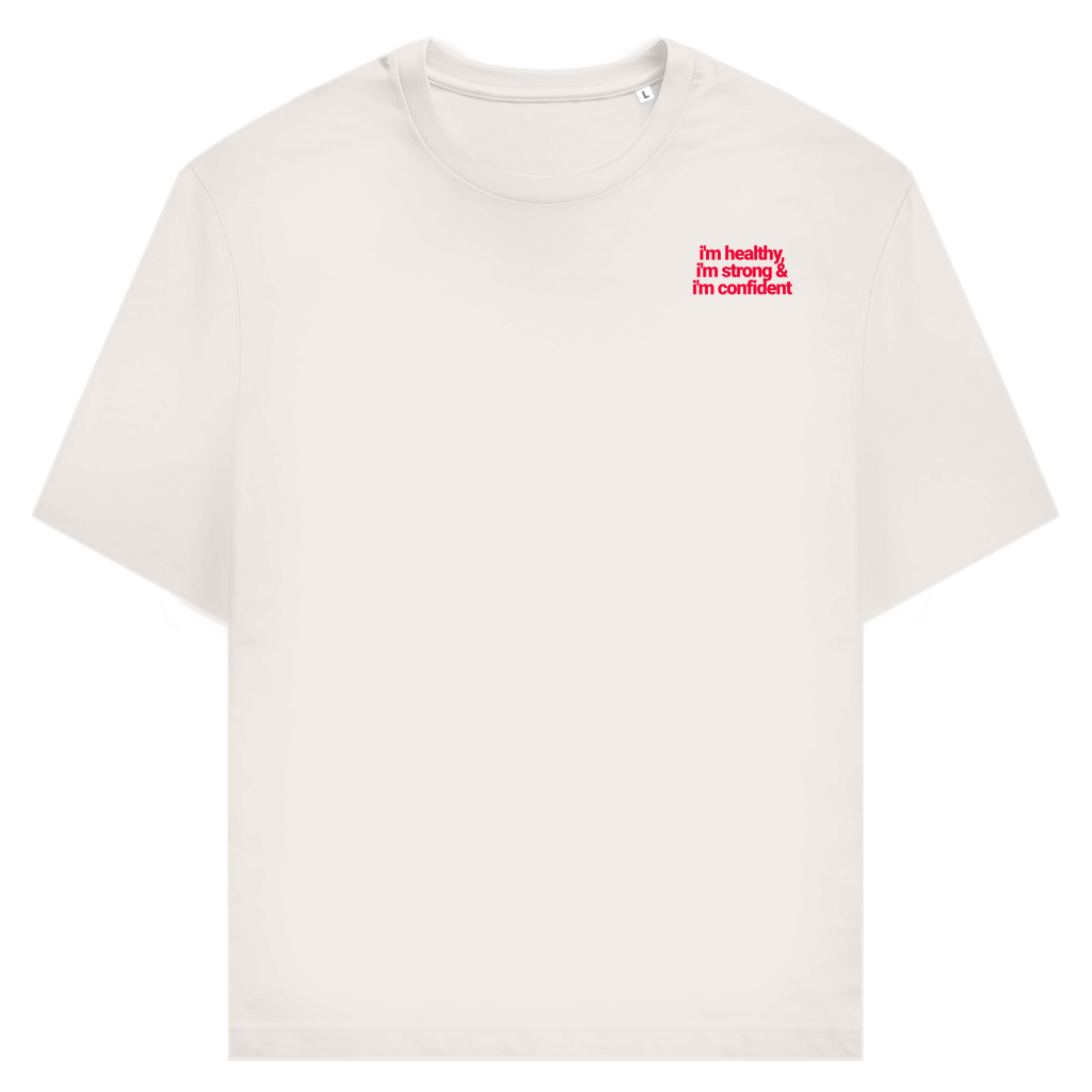 Healthy Strong Confident Signature T-Shirt Vintage White