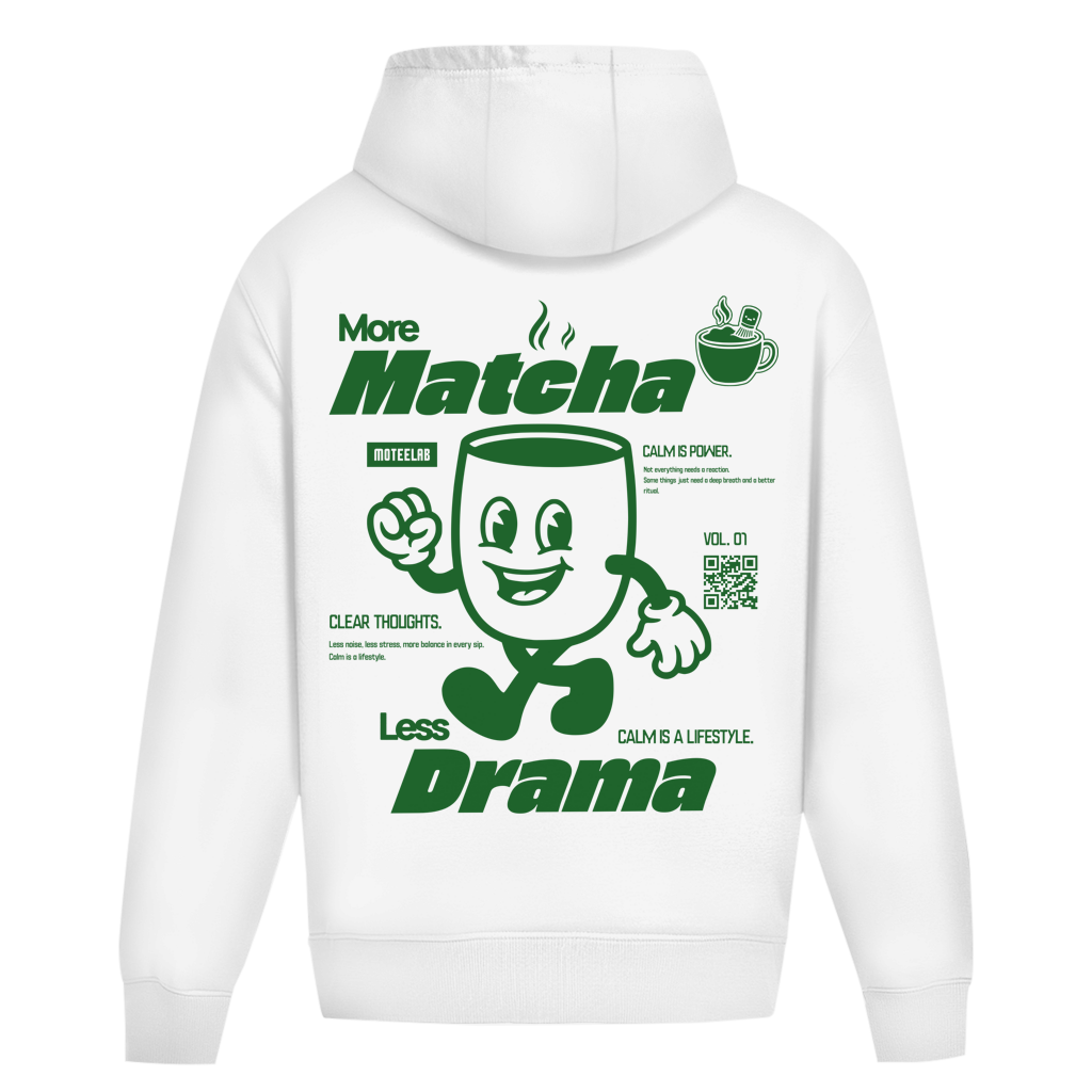 More Matcha Oversize Hoodie White