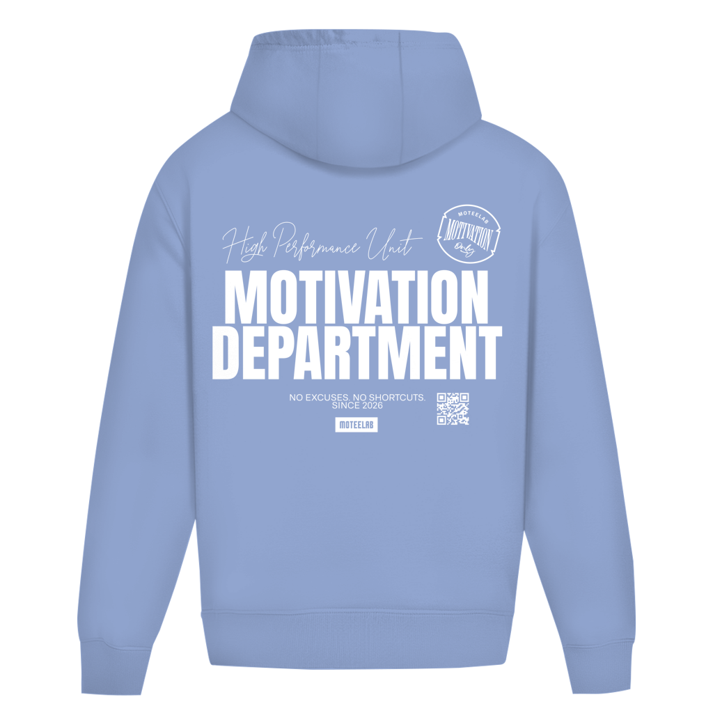 Motivation Department Oversize Hoodie Light Blue