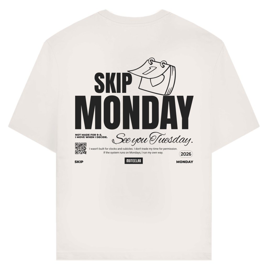 Skip Monday Signature T-Shirt Vintage White