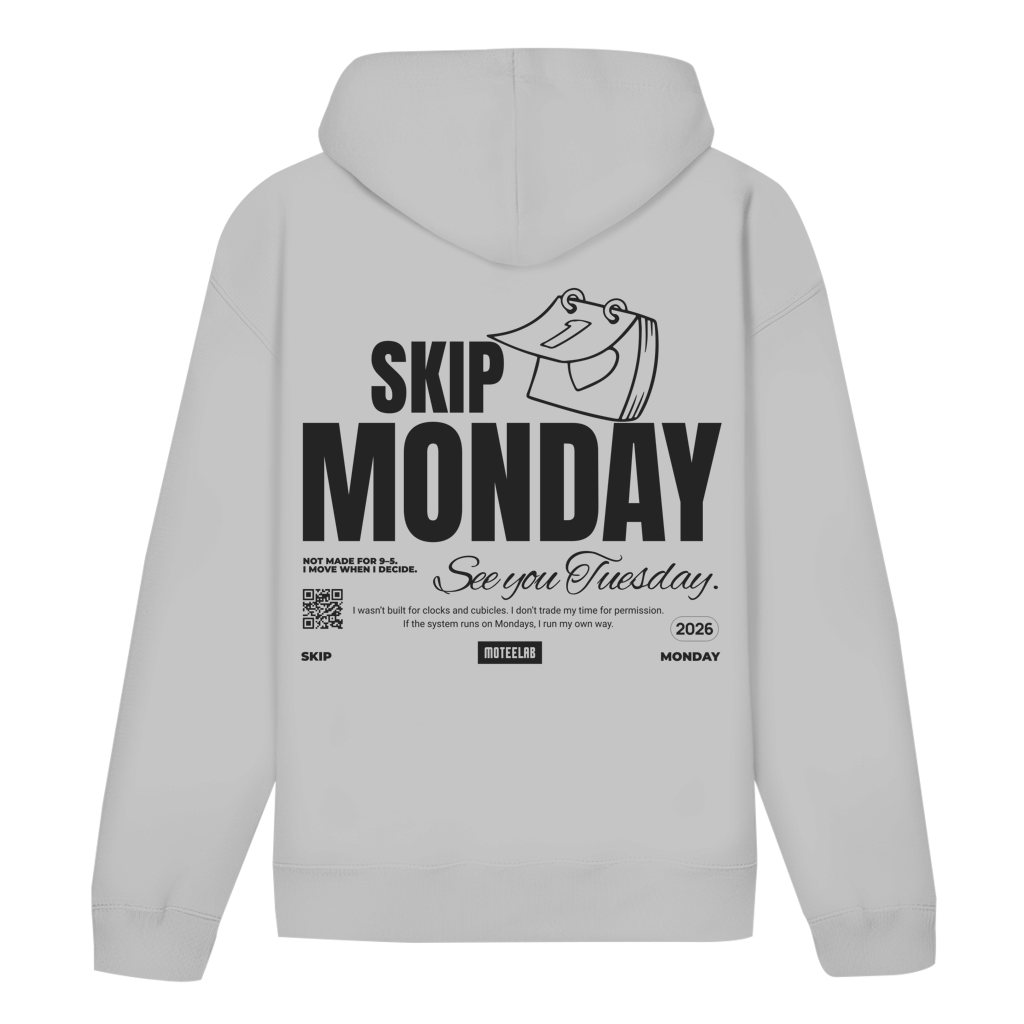 Skip Monday Hoodie Grey