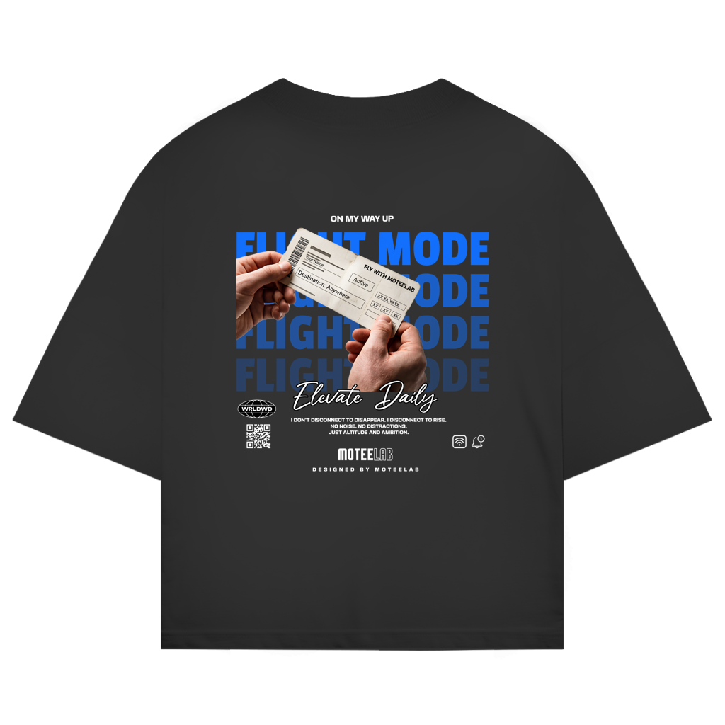 Flight Mode Oversize T-Shirt Black