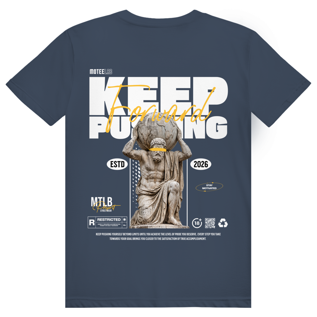Keep Pushing Signature T-Shirt Grey