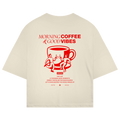 Morning Coffee Oversize T-Shirt Beige