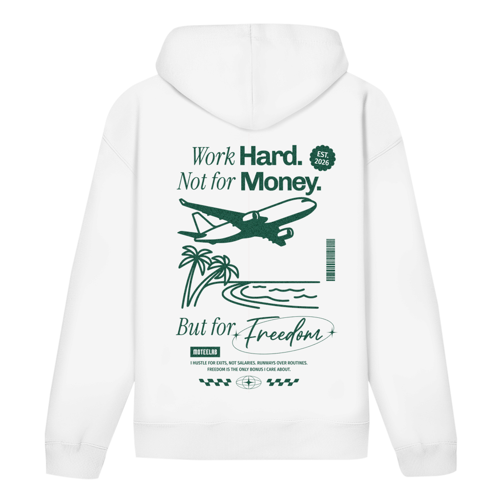Work Hard Hoodie White