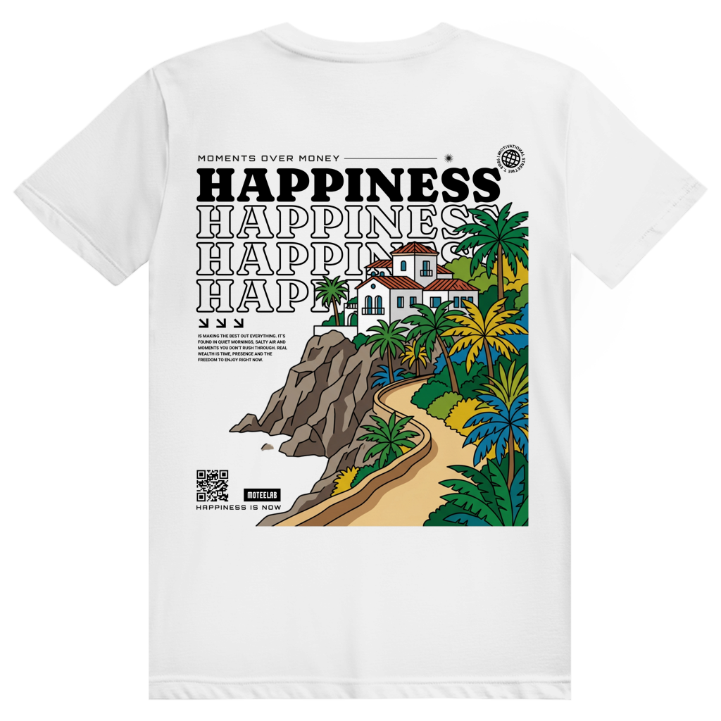 Happiness Signature T-Shirt White